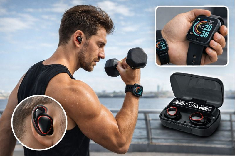Auriculares M10 + Smartwatch de REGALO